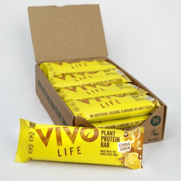 Vivo Life 65g Plant Protein Bar Lemon & Cashew - Image 2