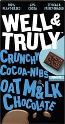 Oat M&lk Chocolate with Dark Chocolate Covered Cocoa Nibs 90g