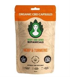 Organic CBD Capsules - Hemp & Turmeric - 90caps/450mg CBD