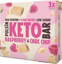 Keto Raspberry & Choc Chip Multipack 3x30g