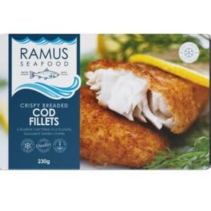 Ramus Frozen Breaded Crunchy Cod Fillets 240g