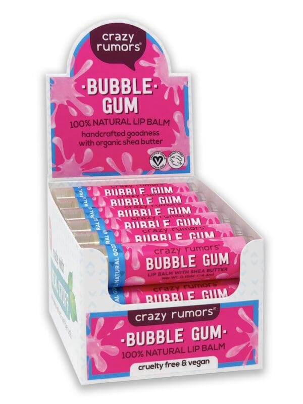 Bubble Gum flavoured Vegan Lip Balm - 100% natural 4g - Image 2