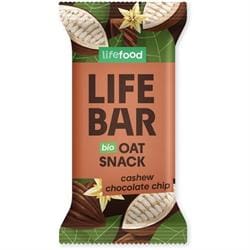 Organic Lifebar Oat Snack Cashew Chocolate Chip 40 g