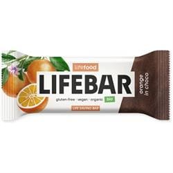 LifeFood Organic Lifebar InChoco Orange RAW 40 g