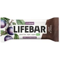 LifeFood Organic Lifebar InChoco Plum RAW 40 g