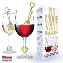 PureWine Wine Purifier - 8 pack - Silver & Gold