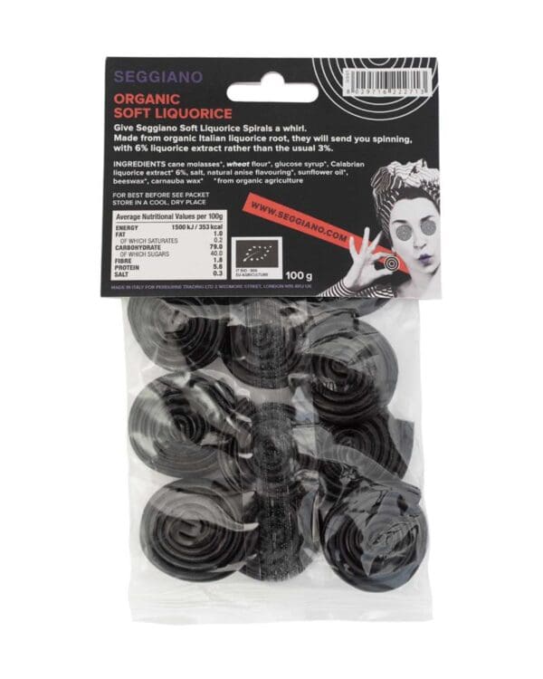Seggiano Organic Liquorice Spirals 100g - Image 2