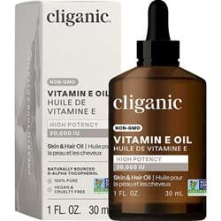 Cliganic Pure Non-GMO Vitamin E Oil 1oz