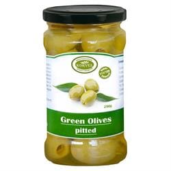 Korvel Natural Green Olives Pitted Halkidiki Super Colossal 290g