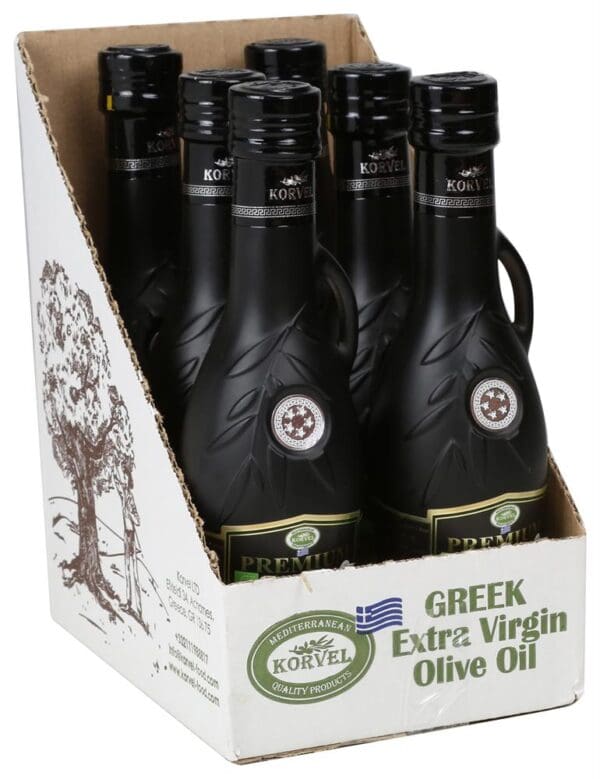 Korvel Greek Organic Extra Virgin Olive Oil PDO Kalamata Amphora 250ml - Image 2