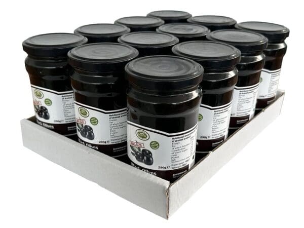Korvel Greek Black Oxidized Olives Pitted Super Colossal 290g - Image 2