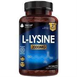 L-Lysine + Black Pepper 200mg 120 Vegan Tablets