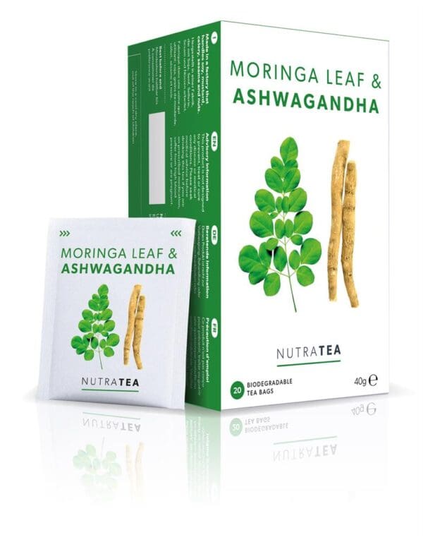 Nutra Moringa Leaf & Ashwaganda - 20 Herbal Tea Bags - Image 2