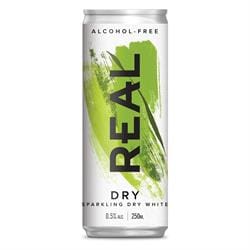 REAL Dry Sparkling White Alcohol Free Can 250ml