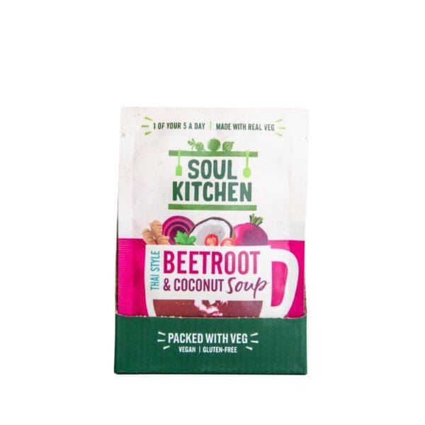 Soul Kitchen Thai Beetroot & Coconut Instant Soup vegan gf 25g - Image 2