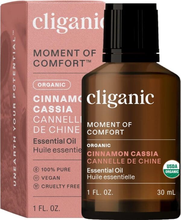 Cliganic Organic Cinnamon Cassia Oil 1oz - Image 2