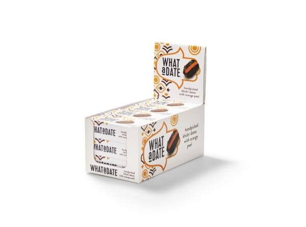 What a Date Organic Dates with Orange Peel - Snack Box 50g - Image 2