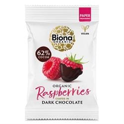 Biona Organic Dark Chocolate Raspberries 45g