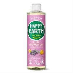 Happy Earth Natural Shower Gel Lavender Ylang 300ml - Pack of 2