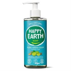 Happy Earth Natural Hand Soap Cedar Lime 300ml - Pack of 2
