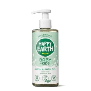 Happy Earth Soap-Free Wash & Bath Gel for Baby & Kids 300ml - Pack of 2