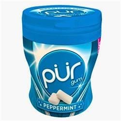ASPARTAME FREE - PUR Gum Peppermint 70g Shaker Cup - Pack of 6