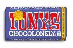 Tonys Chocolonely 42% Milk Pretzel Toffee Choc Bar 90g - Pack of 21