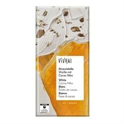 Vivani Stracciatella White Chocolate with Cacao Nibs Organic 80g