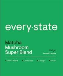 everystate Matcha + Mushroom Super Blend Pouch 200g