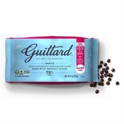 Guittard 72% Sante Dark Choc Chips with Coconut Sugar. 255g.
