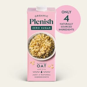 Plenish Zero Sugar Organic Gluten-Free Oat Milk 1 Litre - Pack of 2