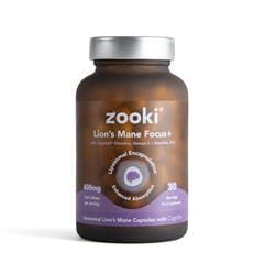 Zooki Lions Mane Mushroom 600mg 60 Capsules Liposomal