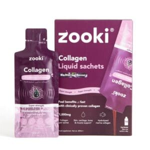 Zooki Super Strength Collagen Marine 11000mg Mango Peach 14 Sachets Box