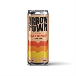 Arrowtown Peach & Raspberry Vodka Soda 330ml - Pack of 2