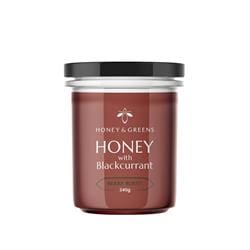 Honey & Greens British Honey with Natural Blackcurrant 240g