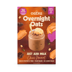 Oatsu Choc Peanut Just Add Milk Overnight Oats 300g
