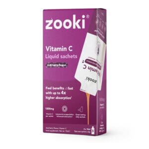 Zooki Vitamin C 1000mg Acai Berry 5 Sachets Box Liposomal