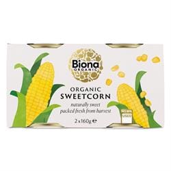 Biona Organic Sweetcorn Multipack 2x160g - Pack of 2