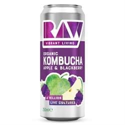 Organic RAW Kombucha- Apple and Blackberry 250ml - Pack of 2