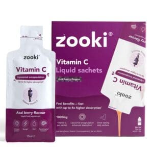 Zooki Vitamin C 1000mg Acai Berry 30 Sachets Box Liposomal