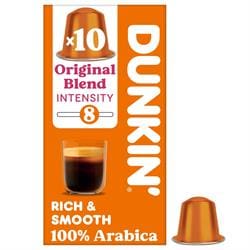 Dunkin Nespresso Compatible Capsules Original Blend 10 capsules
