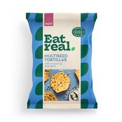 Eat Real Multiseed Tortilla Sea Salt Chips 160g - Pack of 10