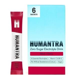 Humantra Black Cherry Electrolyte 1 Box of 6 sachets - 24g - Pack of 2