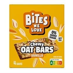BitesWeLove Chewy Oat Bars Vanilla Multipack 4x30g