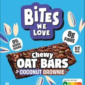 BitesWeLove Chewy Oat Bars Coconut Brownie Multipack 4x30g