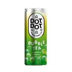 Dot Dot Bubble Tea - Sparkling Matcha Lemonade Can 250ml - Pack of 4