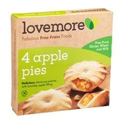 Lovemore 4 Wheat Gluten & Milk Free Apple Pies 260g