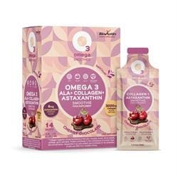 O3Omega CherryChoc Smoothie Supplement - box of 14 pouches