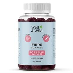Well & Wild Fibre Gummies Mixed Berry 60 Gummies