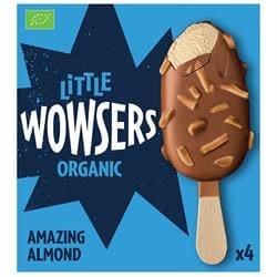 Organic Little Amazing Almond Ice Cream Lolly Sticks 4x70ml